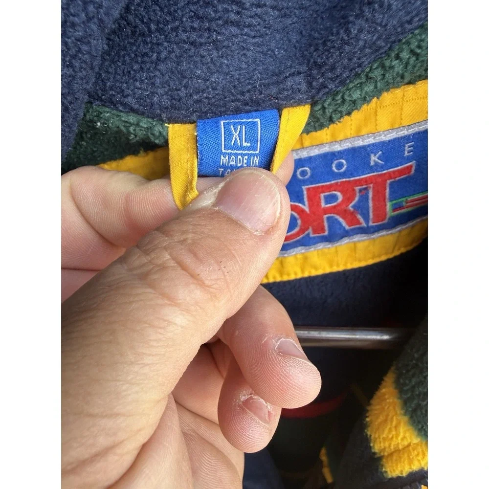 Vintage Dunbrooke Sport Lightning Fleece Lined Jacket Yellow Men's XL USA